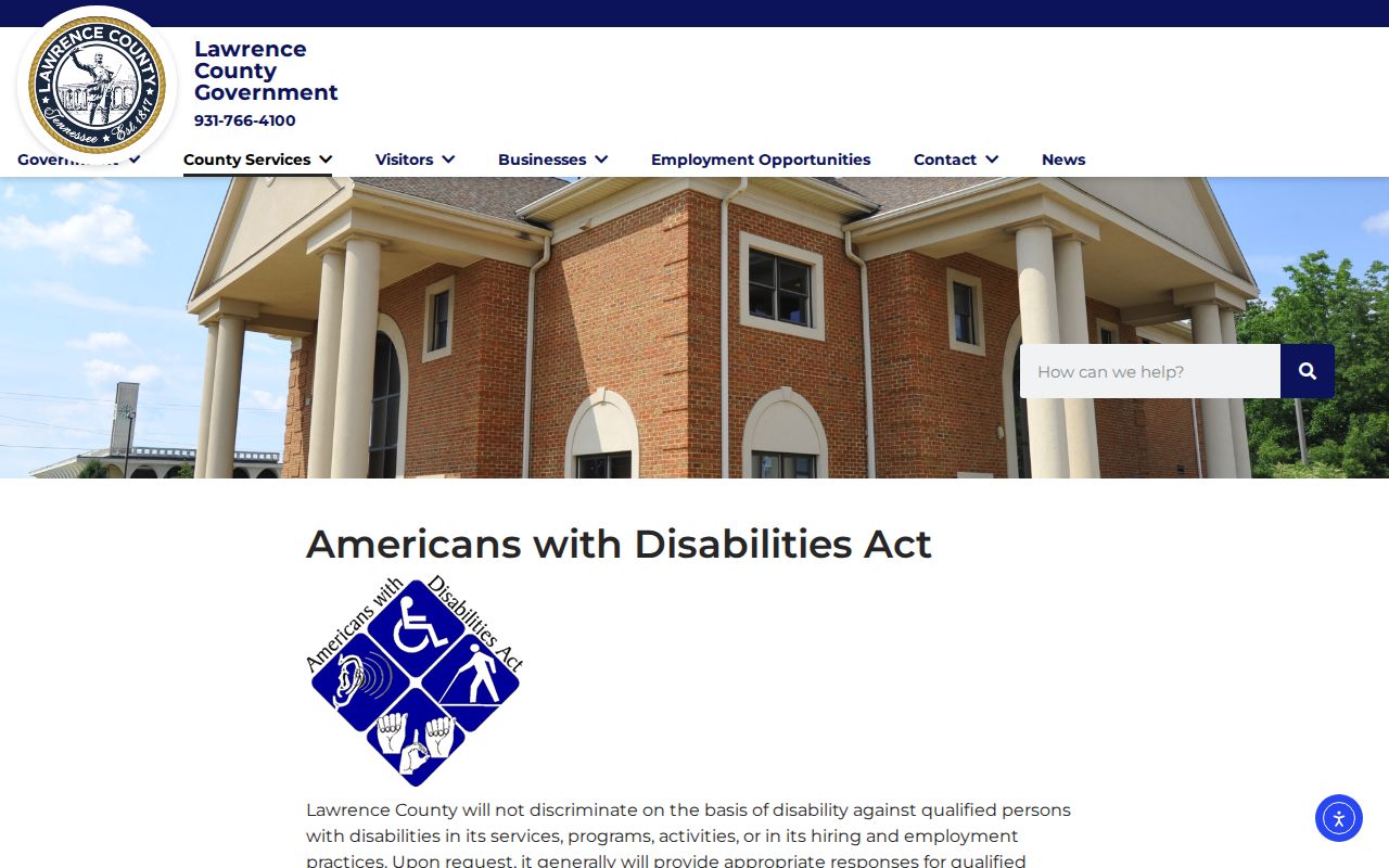 Lawrence County court schedule accessibility contacts