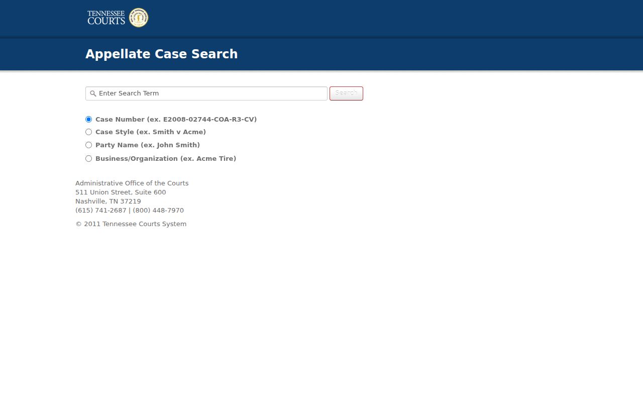 Tennessee appellate case search for Lawrence County court records