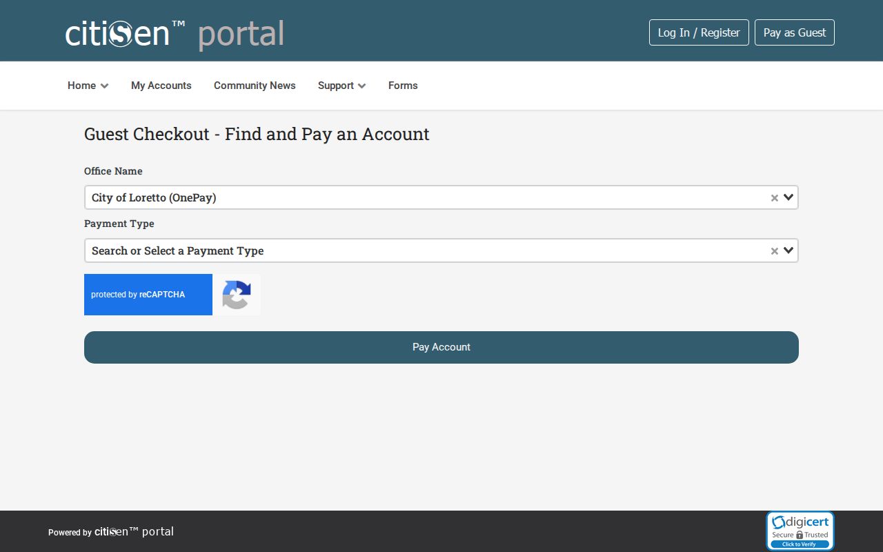 Loretto payment portal for Lawrence County traffic court records